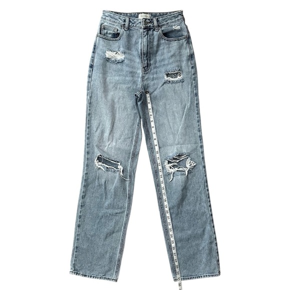 PacSun 90's Boyfriend High Rise Distressed Jeans Blue Size 26 - Picture 8 of 8